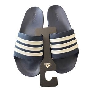 Adidas Slides Men's 13 Adilette Navy Blue White Three Stripes
